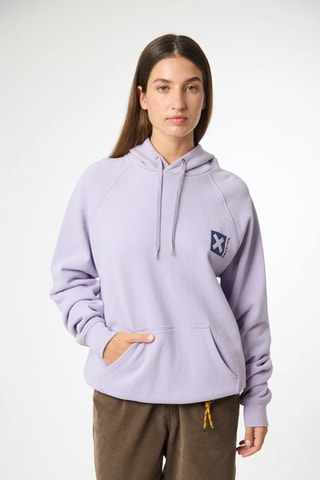 Sweat à capuche en coton biologique Nature - Violet