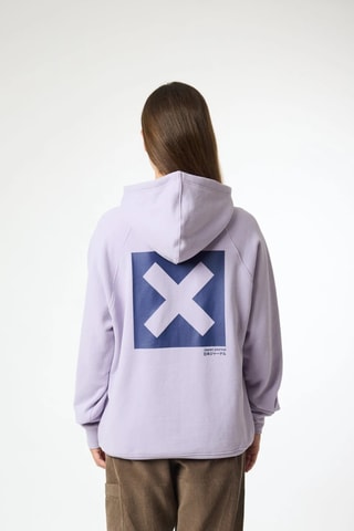 Sweat à capuche en coton biologique Nature - Violet