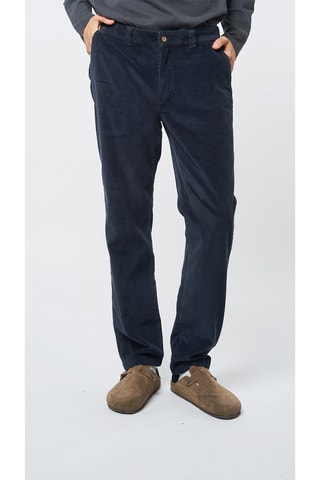 Pantalon straight en velours Corduroy - Bleu marine