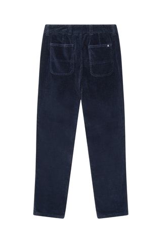Pantalon straight en velours Corduroy - Bleu marine