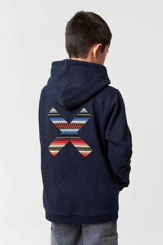 Sweat à capuche en coton biologique Classic - Bleu marine