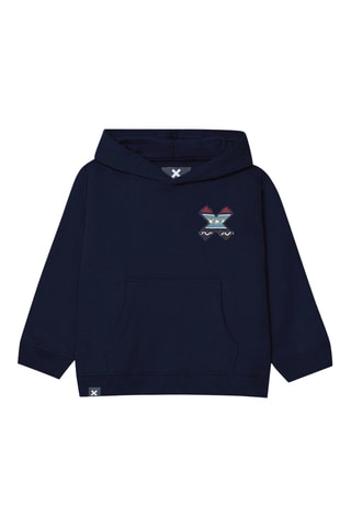 Sweat à capuche en coton biologique Classic - Bleu marine