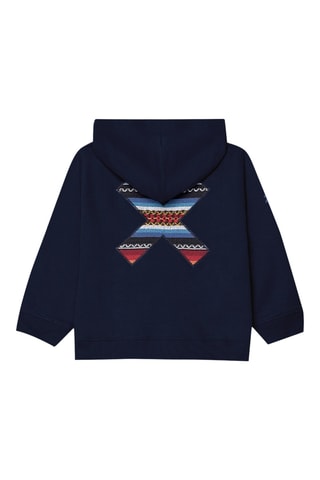 Sweat à capuche en coton biologique Classic - Bleu marine