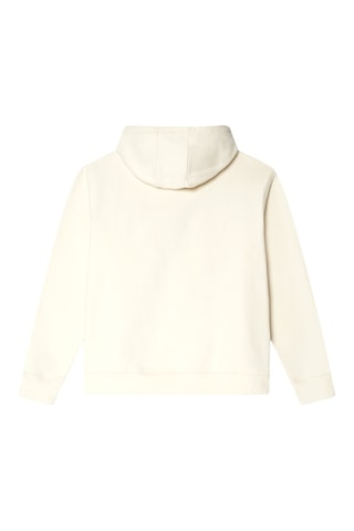 Sweat à capuche en coton biologique Patch - Écru