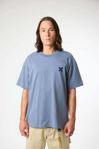 T-shirt oversize en coton biologique Amsterdam - Ciel