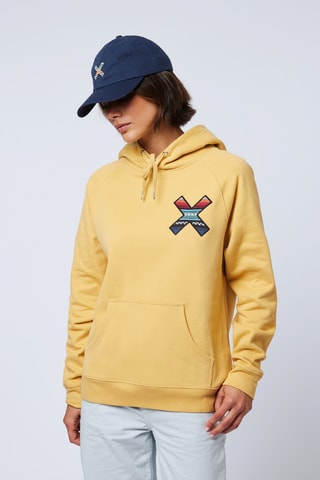 Sweat à capuche en coton biologique Classic - Jaune