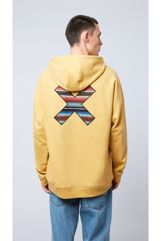 Sweat à capuche en coton biologique Classic - Jaune