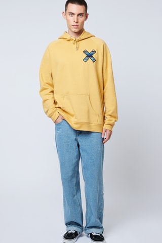 Sweat à capuche en coton biologique Classic - Jaune