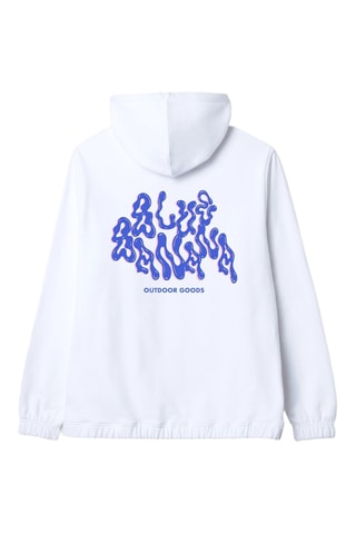 Sweat à capuche en coton biologique Fern - Blanc