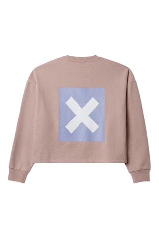 Sweat court en coton biologique Nature - Orange clair