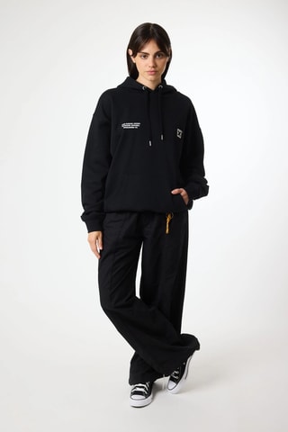 Sweat à capuche en coton biologique Atlas - Noir