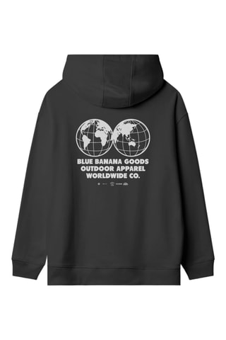 Sweat à capuche en coton biologique Atlas - Noir