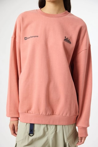 Sweat en coton biologique Grab - Corail