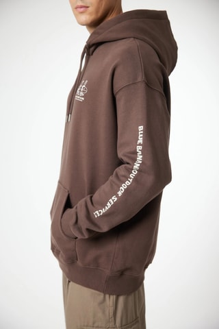 Sweat à capuche en coton biologique Coast - Marron