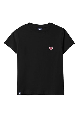 T-shirt regular en coton biologique Heart - Noir