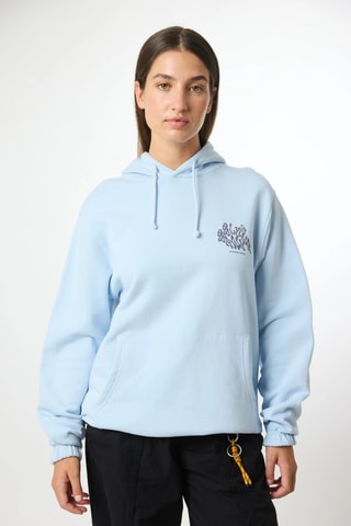 Sweat à capuche en coton biologique Fern - Bleu