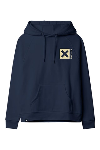 Sweat à capuche en coton biologique Nature - Bleu marine
