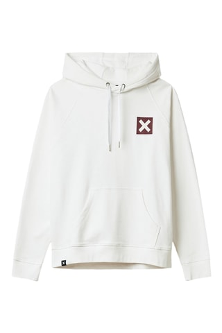 Sweat en coton biologique à capuche Nature - Blanc