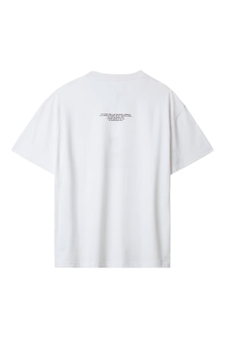 T-shirt oversize en coton biologique Wipeout - Blanc