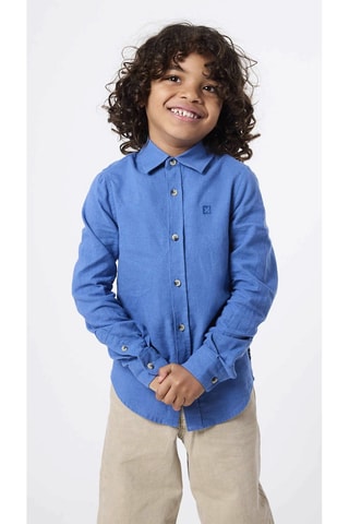 Chemise en lin - Bleu