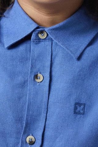 Chemise en lin - Bleu