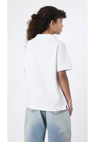 Polo en coton biologique Nature - Blanc