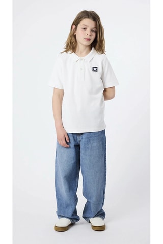 Polo en coton biologique Nature - Blanc