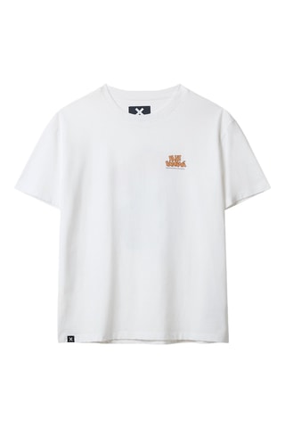 T-shirt oversize en coton biologique Pot - Blanc
