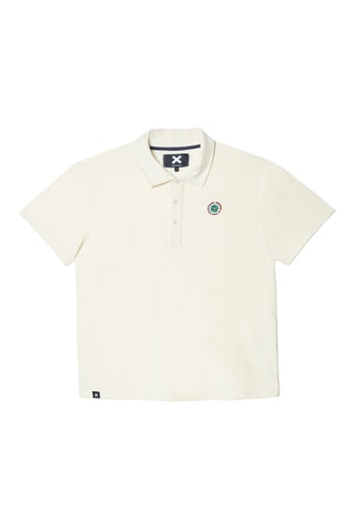 Polo oversize en coton biologique - Écru