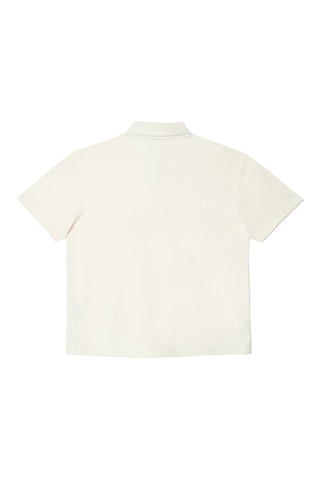Polo oversize en coton biologique - Écru