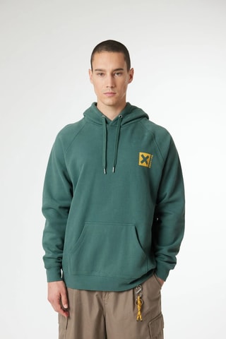 Sweat à capuche en coton biologique Nature - Vert