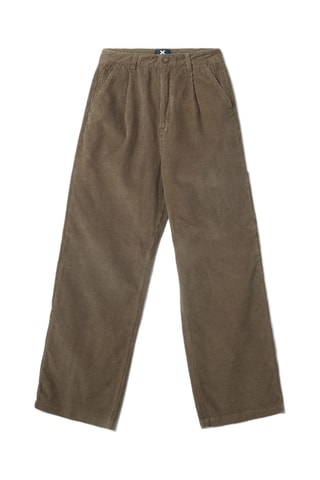 Pantalon regular en velours Mimi - Marron
