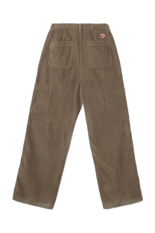 Pantalon regular en velours Mimi - Marron