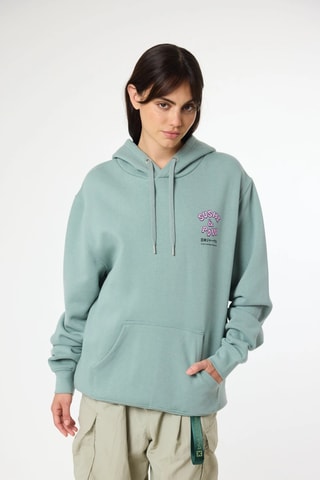 Sweat à capuche en coton biologique Sushi & Pow - Vert d'eau