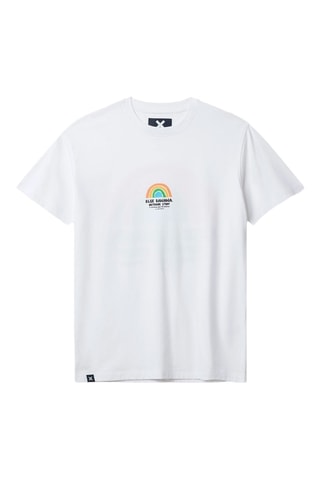 T-shirt regular en coton biologique Rainbow - Blanc