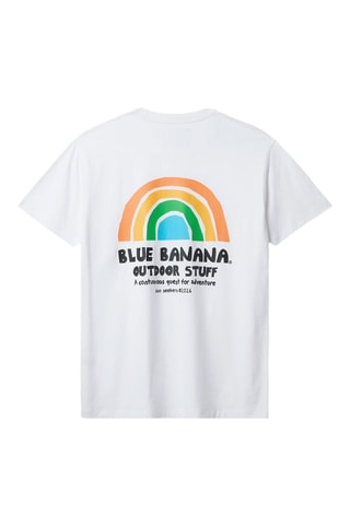 T-shirt regular en coton biologique Rainbow - Blanc