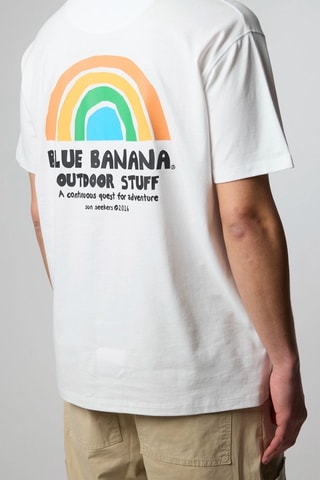 T-shirt regular en coton biologique Rainbow - Blanc