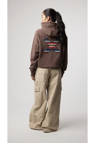 Sweat en coton biologique à capuche Classic - Marron
