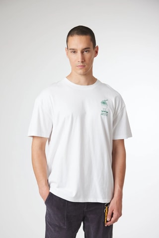 T-shirt oversize en coton biologique Ramen - Blanc