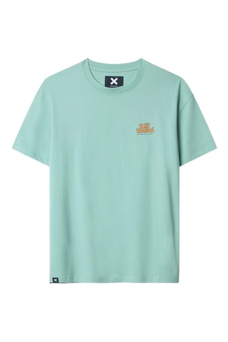 T-shirt oversize en coton biologique Pot - Vert d'eau