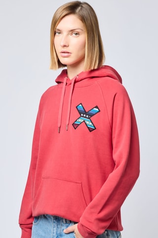 Sweat à capuche en coton biologique Classic - Rouge