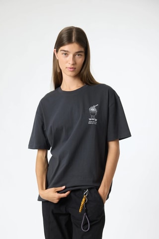 T-shirt oversize en coton biologique Ramen - Anthracite
