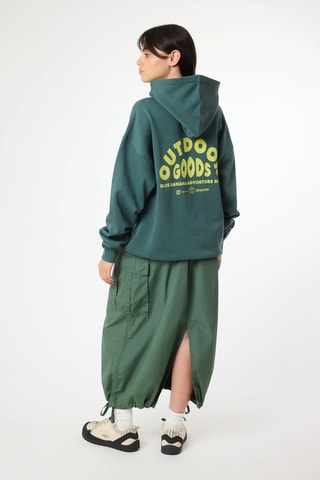 Sweat à capuche en coton biologique Goods - Vert