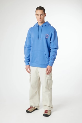 Sweat à capuche en coton biologique Sushi & Pow - Bleu