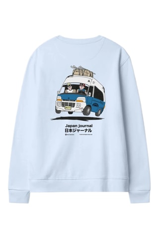 Sweat en coton biologique Road - Bleu