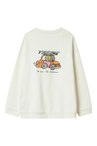 Sweat en coton biologique Forecast - Blanc