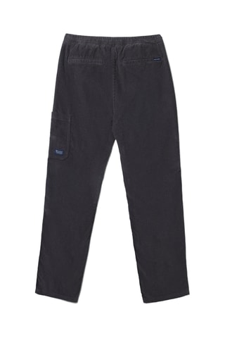 Pantalon regular en velours Check - Gris