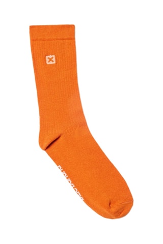 Chaussettes en coton biologique Nature - Orange