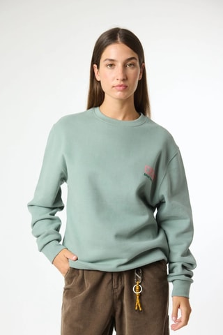 Sweat en coton biologique Line - Vert d'eau