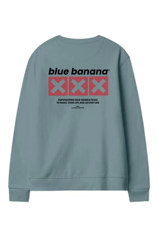 Sweat en coton biologique Line - Vert d'eau